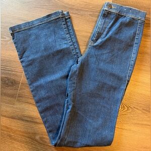 Express Dark Blue Women's Straight Leg Jeans